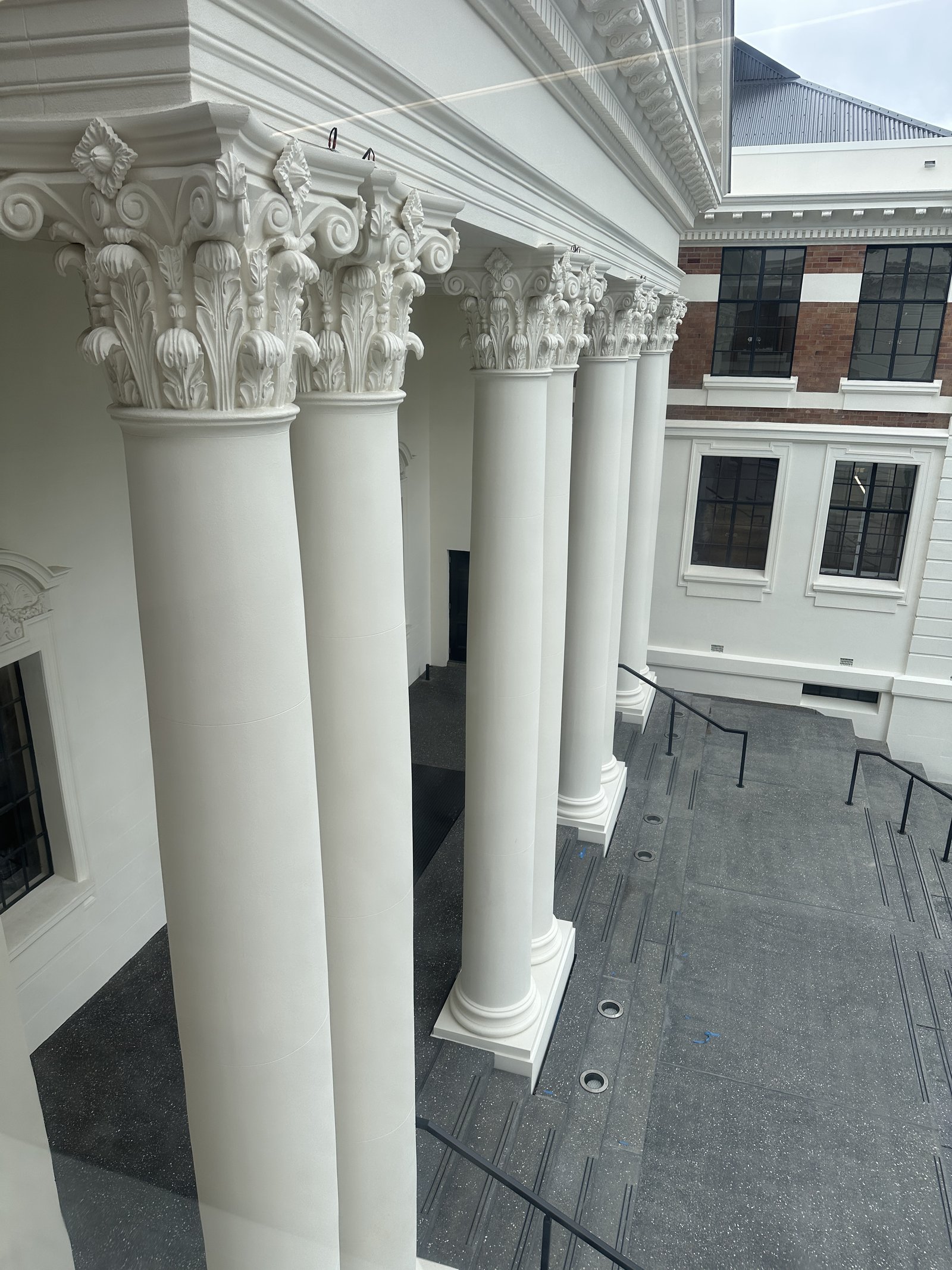 Old Choral Hall portico - heritage columns reinstated by Accumen®
